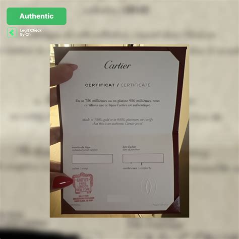 cartier certificate check.